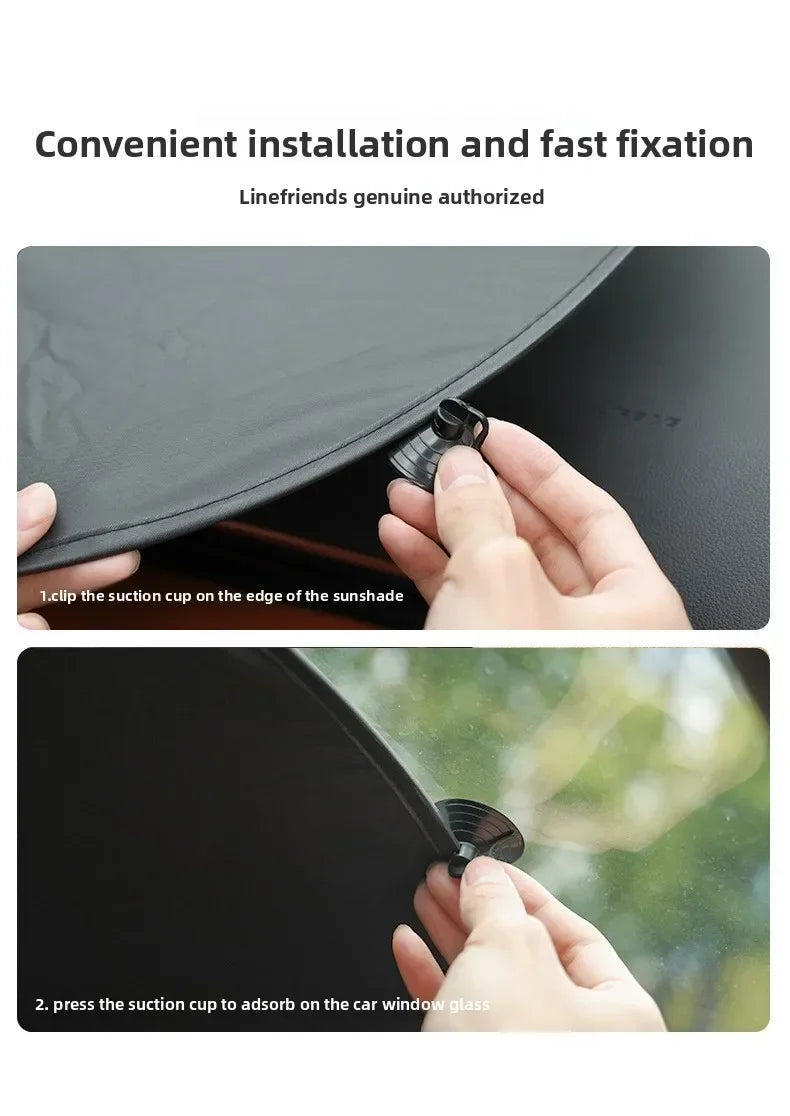 Rear Window Sun Shade — UV & Heat Block, Reflective Privacy, Easy Storage