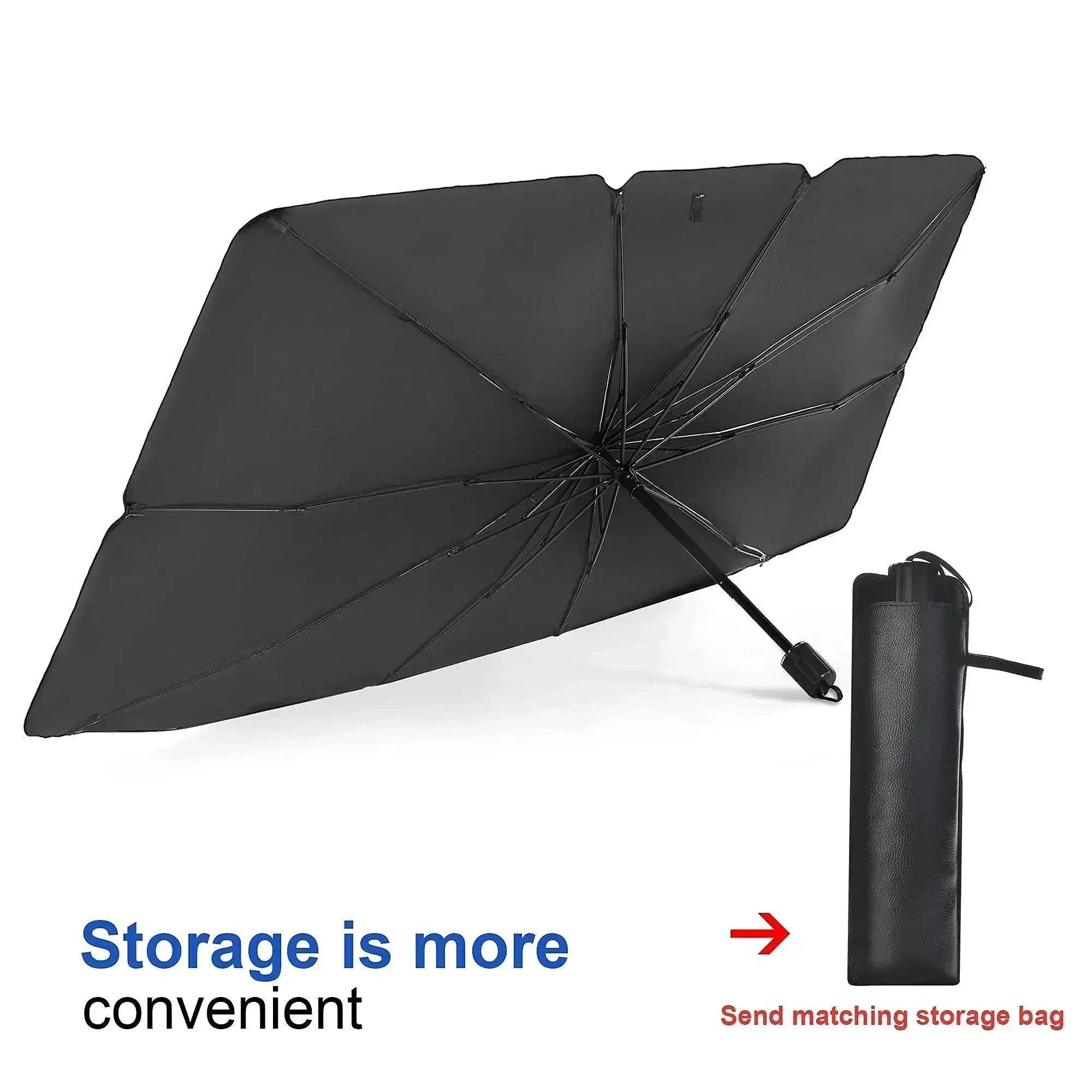 Interior Windshield Sun Shade — Umbrella Style, Summer Heat Protection