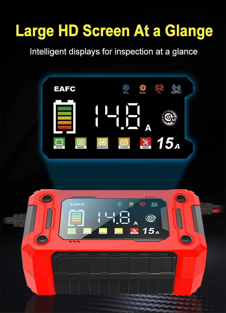 Portable Car Jump Starter/Battery charger 15A/8A — Pocket-Sized  Power Bank
