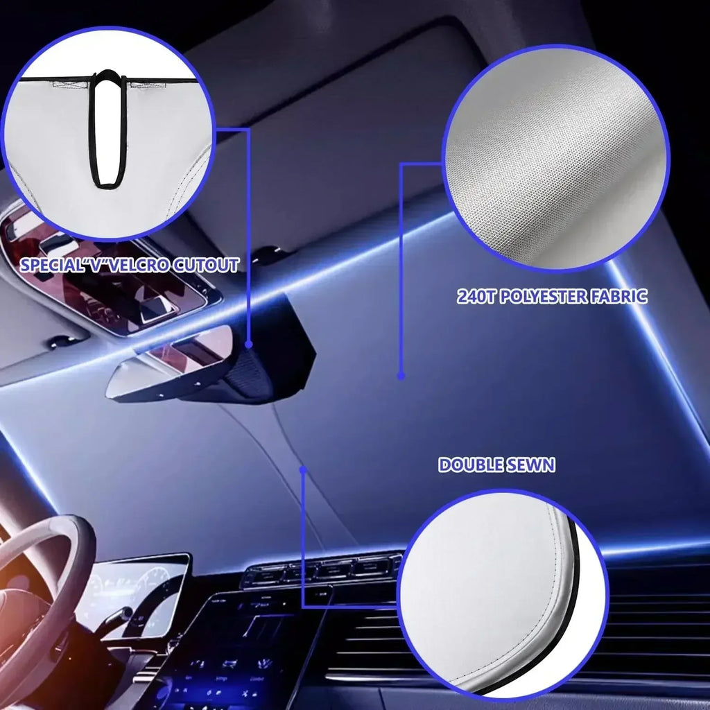 Durable Foldable Car Sun Shield — Windshield UV & Heat Protection