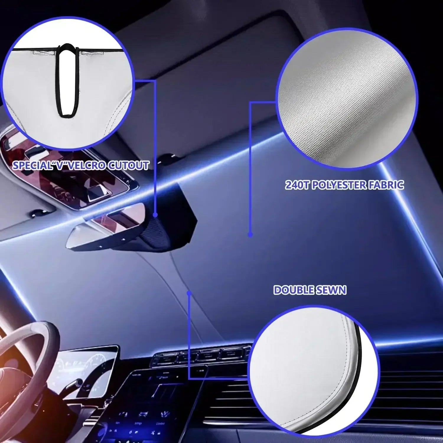 Durable Foldable Car Sun Shield — Windshield UV & Heat Protection