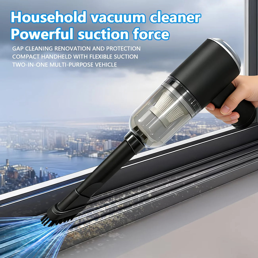 Compact Pump Car Vacuum — Multi-Purpose Portable, Vehicles & Household