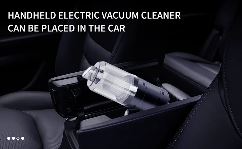 Handheld Car Vacuum — 15,000PA Cordless, Blow & Suction, Multiple Nozzles