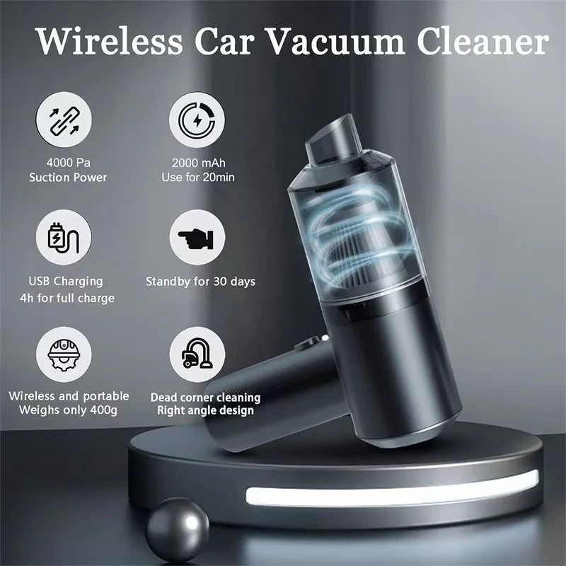 Portable Pump Car Vacuum — Multi-Purpose Compact Handheld Cleaner