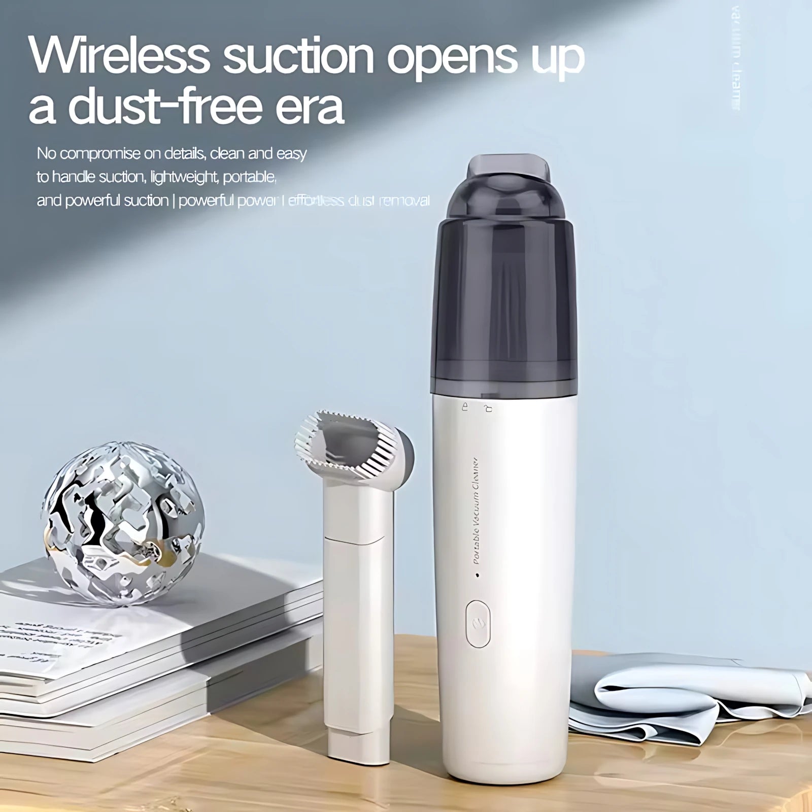 Rechargeable Mini Car Vacuum — Powerful Suction, USB Charging