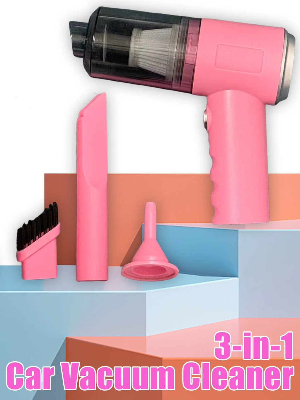USB Cordless Car Vacuum — Strong Suction Handheld, Home & Auto Ready