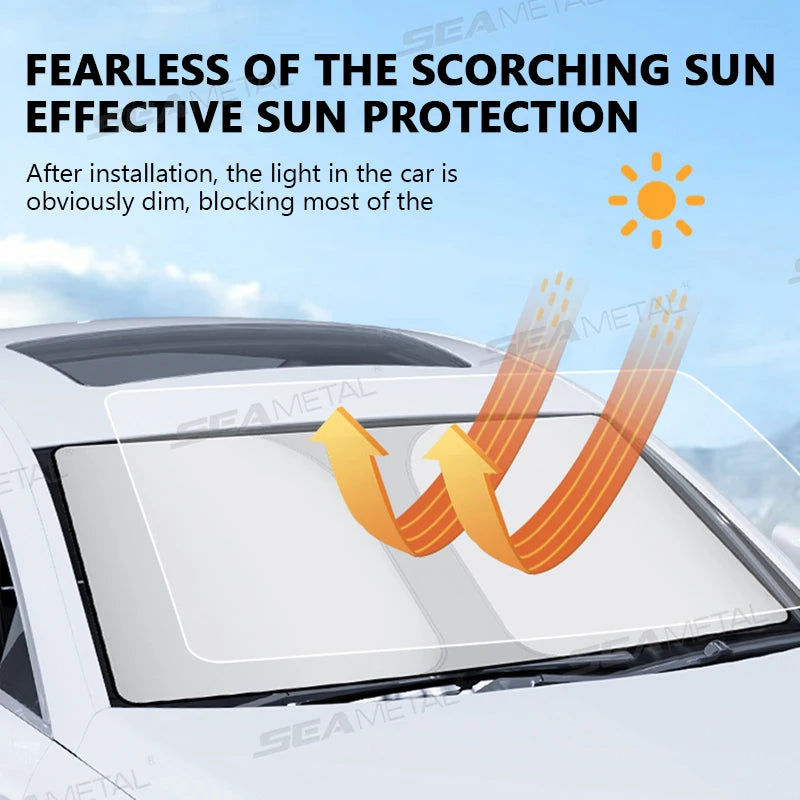 Foldable Windshield Sun Shade — 99% UV Block, Keeps Car Cool | Standard & XL SUV Sizes