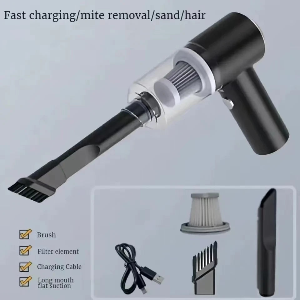 Portable Pump Car Vacuum — Multi-Purpose Compact Handheld Cleaner