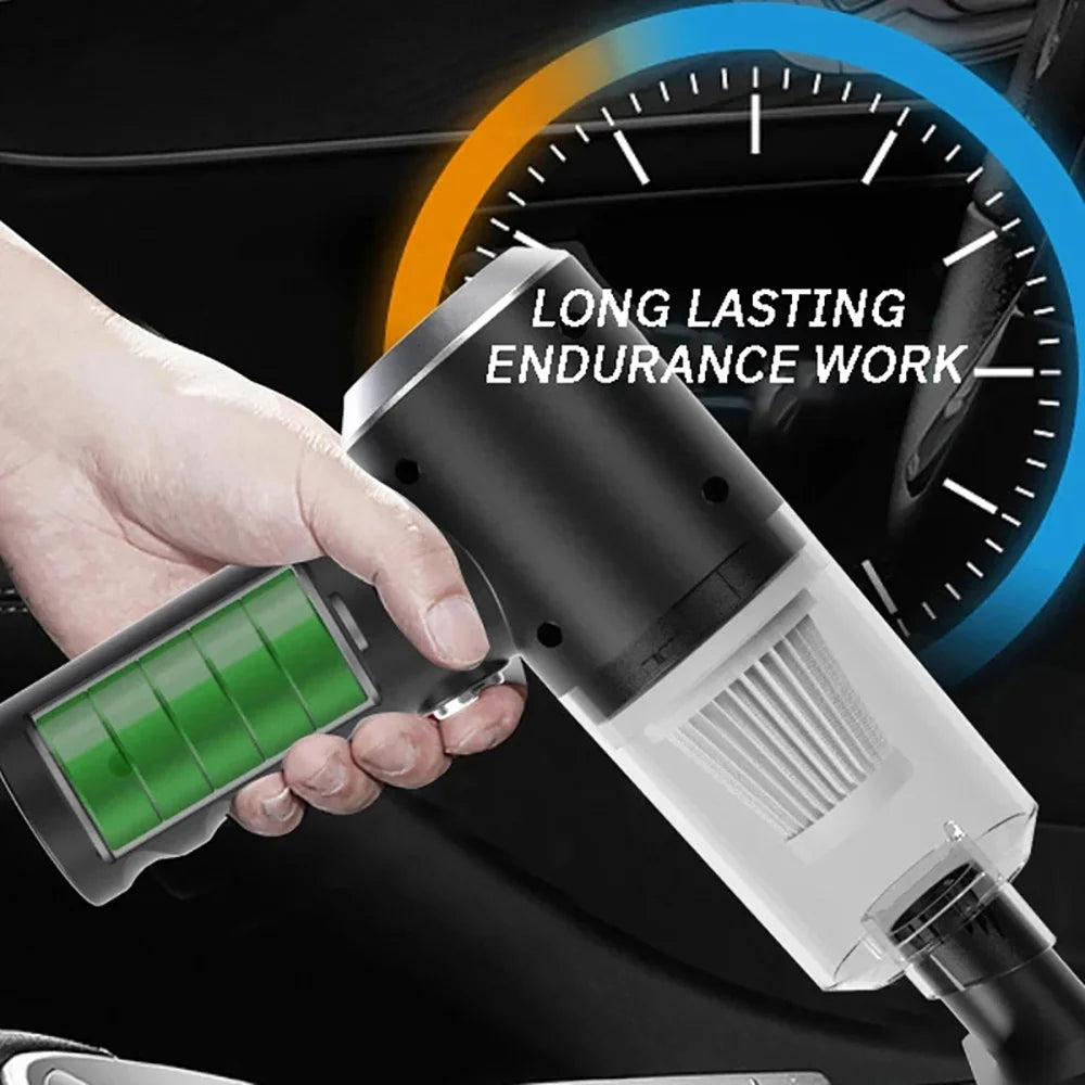 Combo USB-Charged Car Vacuum — Home & Auto High-Power Cleaning