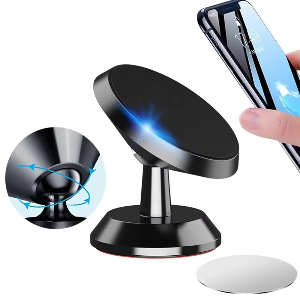 Universal Magnetic Car Phone Holder Dashboard Windshield Mount Sticker Stand for iPhone 17 16 15 14 Samsung Xiaomi Huawei