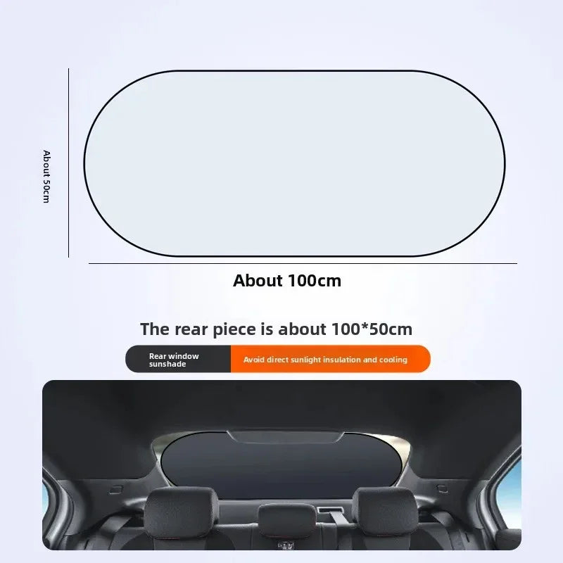 Rear Window Sun Shade — UV & Heat Block, Reflective Privacy, Easy Storage