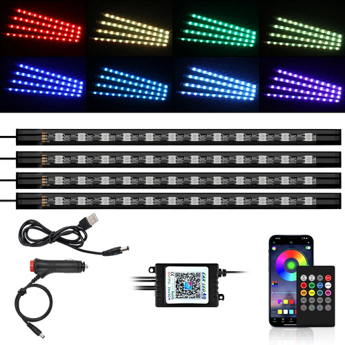 Car Interior LED Ambient Strip Lights — Music Sync, 16M Colors, App & Remote — view 10