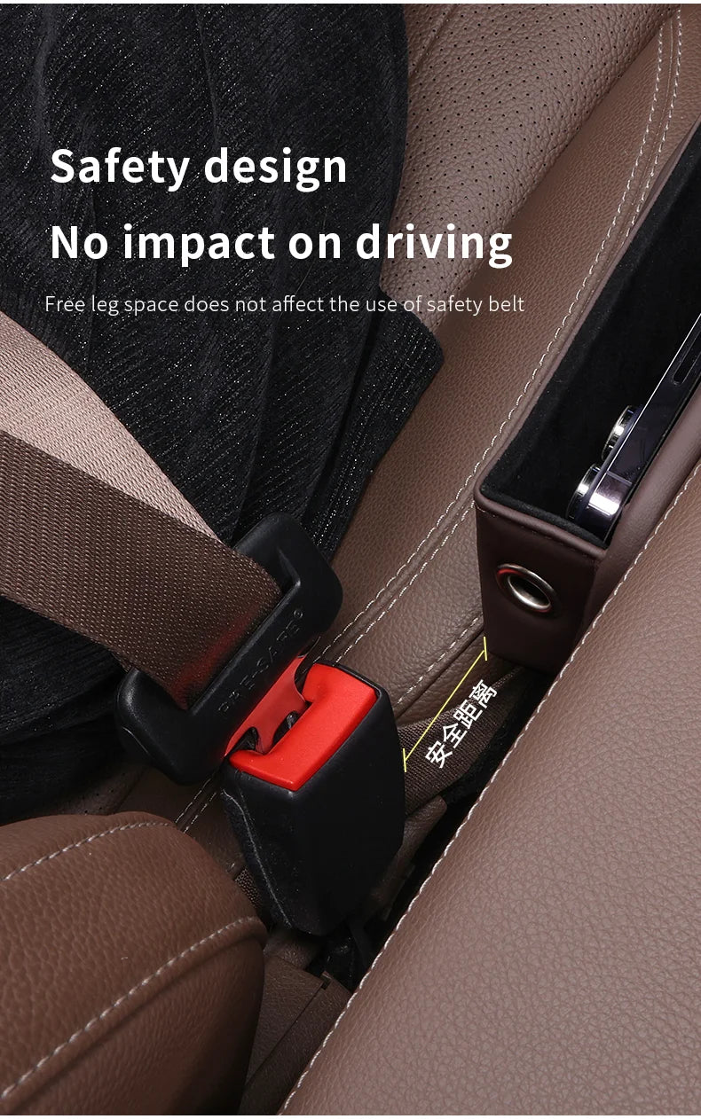 Car Sewn Seat Gap Crevice Slot Leather Storage Box For Subaru Brz Ascent Forester Impreza Legacy Outback WRX XV Auto Accessories