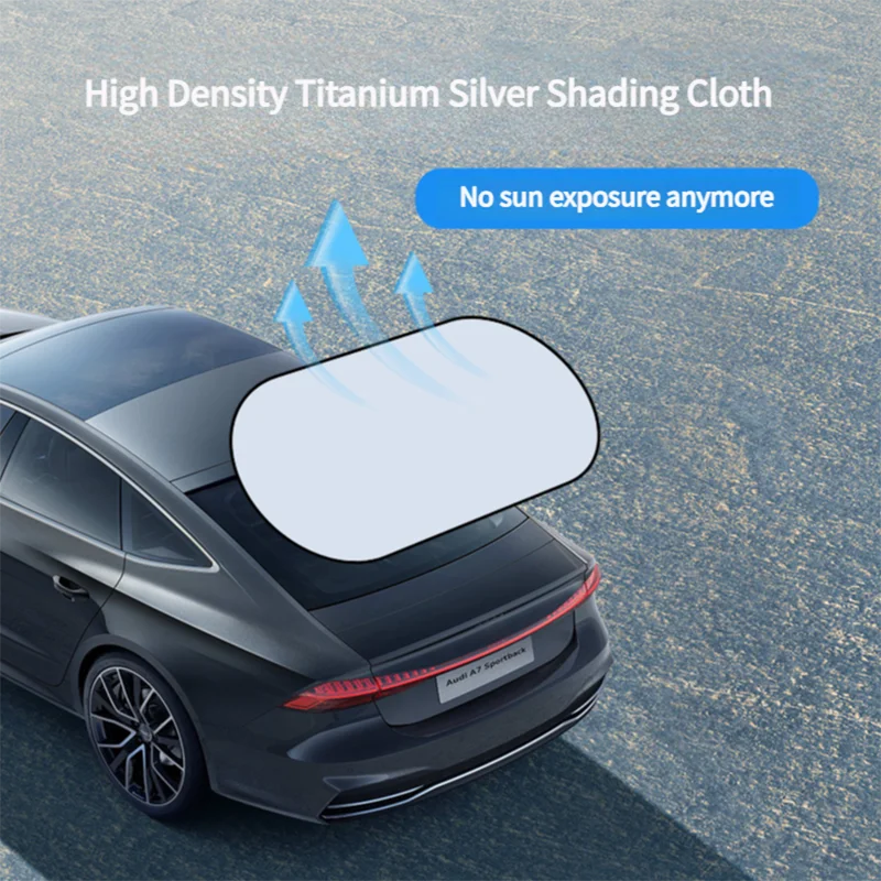 UV-Reflective Rear Windshield Sun Shade — Heat Isolation, Foldable