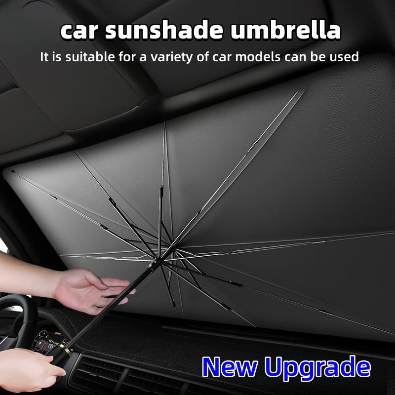 Foldable Front Window Sun Parasol — Windshield Heat Shield, Summer Essential