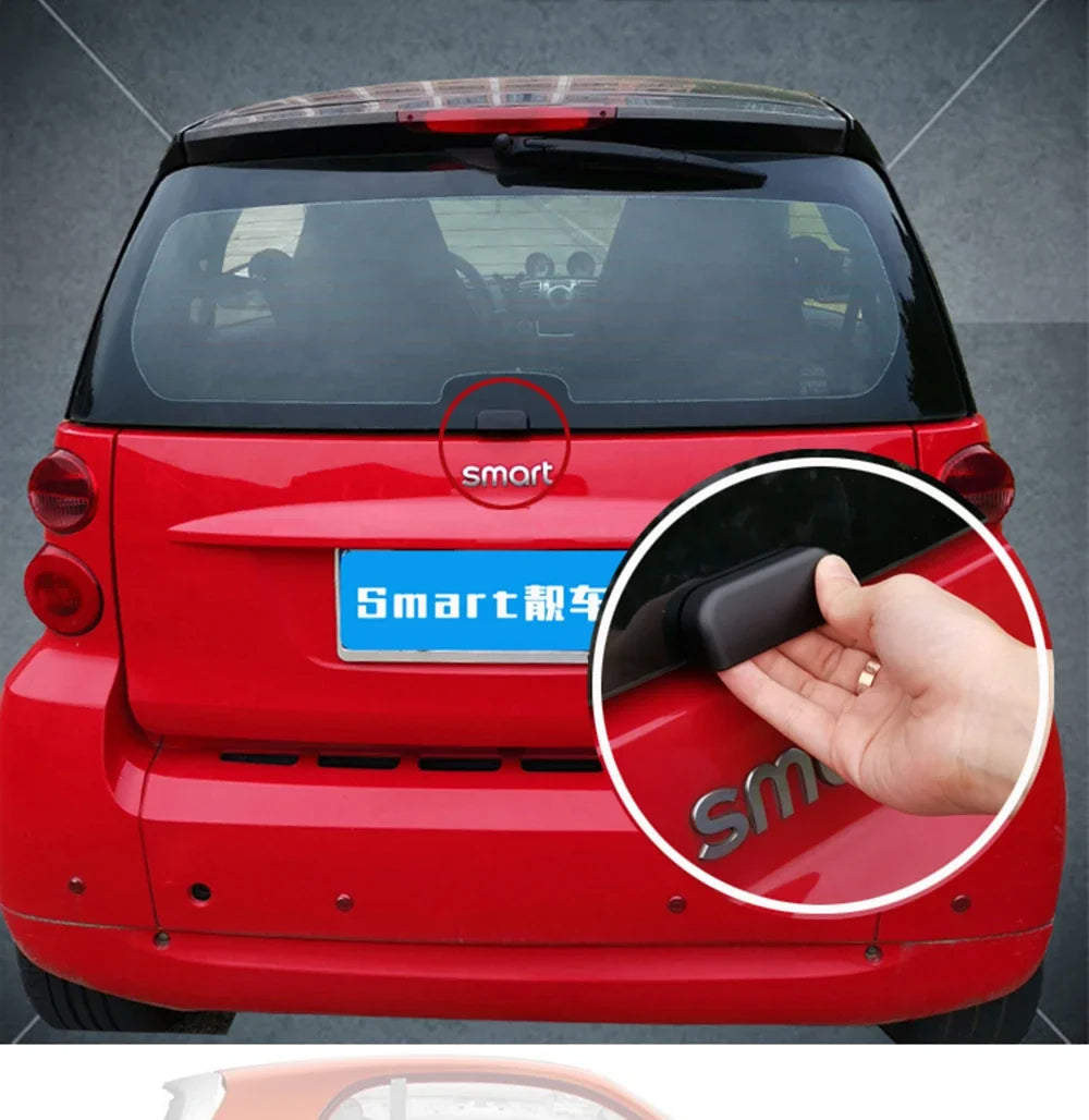 Car Rear Bumper Trunk Back Door Handle Sticker For Old Smart fortwo 451 Auxiliary Knob Exterior Decoration Auto Car Accessories