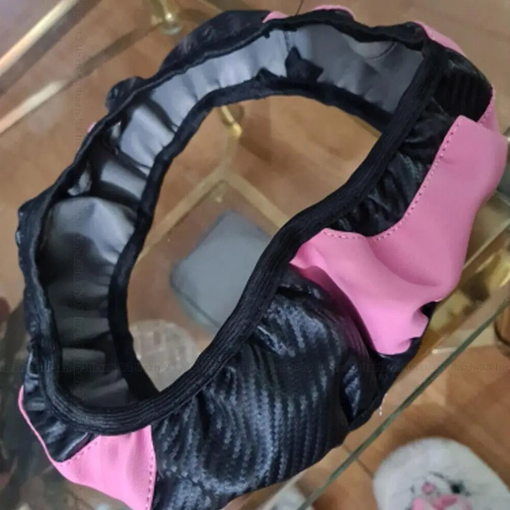 Leather Steering Wheel Cover — Anti-Slip Protector, Breathable Grip