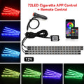 Car Interior LED Ambient Strip Lights — Music Sync, 16M Colors, App & Remote