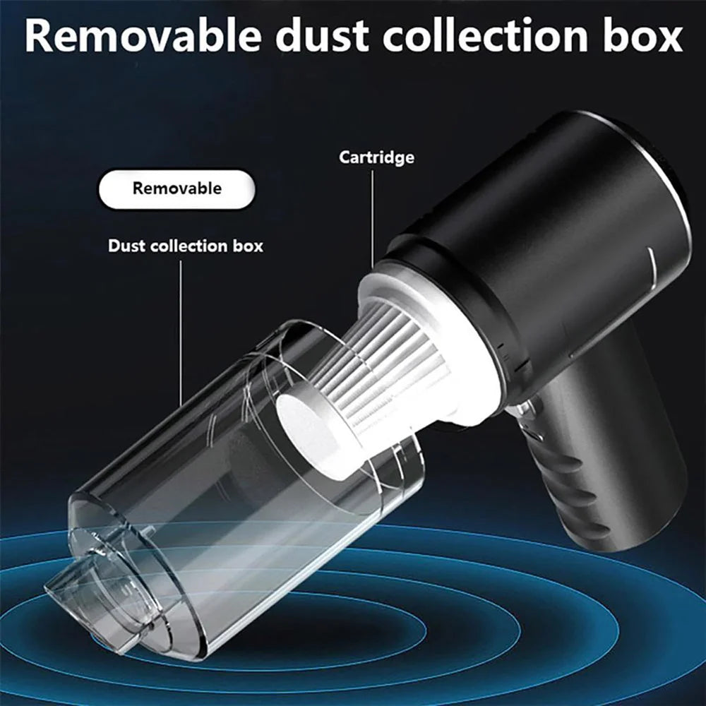 Combo USB-Charged Car Vacuum — Home & Auto High-Power Cleaning