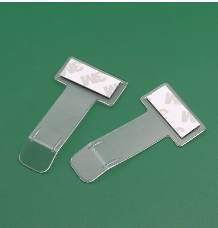 Car Windshield Parking Permit Holder — Self-Adhesive Clear Clip