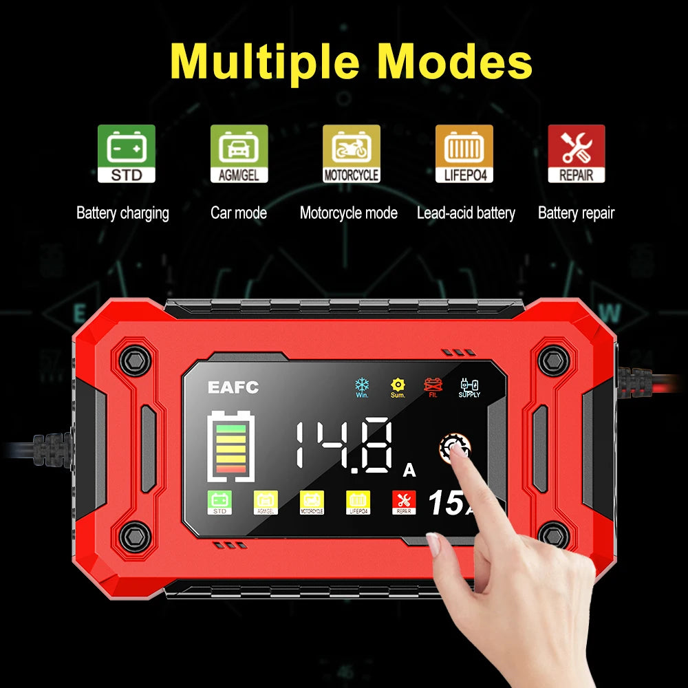 Portable Car Jump Starter/Battery charger 15A/8A — Pocket-Sized  Power Bank