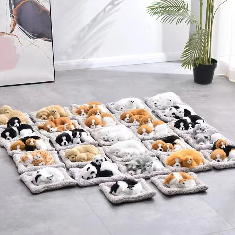 Cute Plush Cat Dog Car Dashboard Accessories Decor Simulation Animal Auto Interior Decoration Ornaments Cute Car Accessories