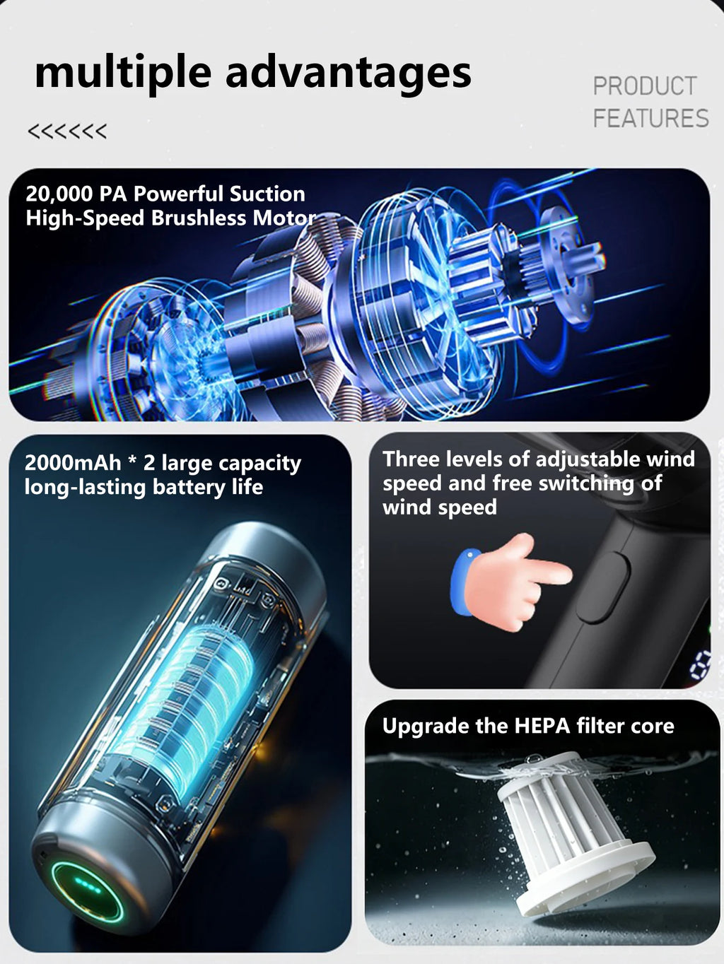 Mini High-Power Car Vacuum — Instant Suction, No Backflow, Home & Auto