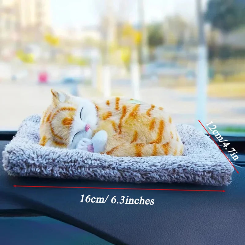 Cute Plush Cat Dog Car Dashboard Accessories Decor Simulation Animal Auto Interior Decoration Ornaments Cute Car Accessories