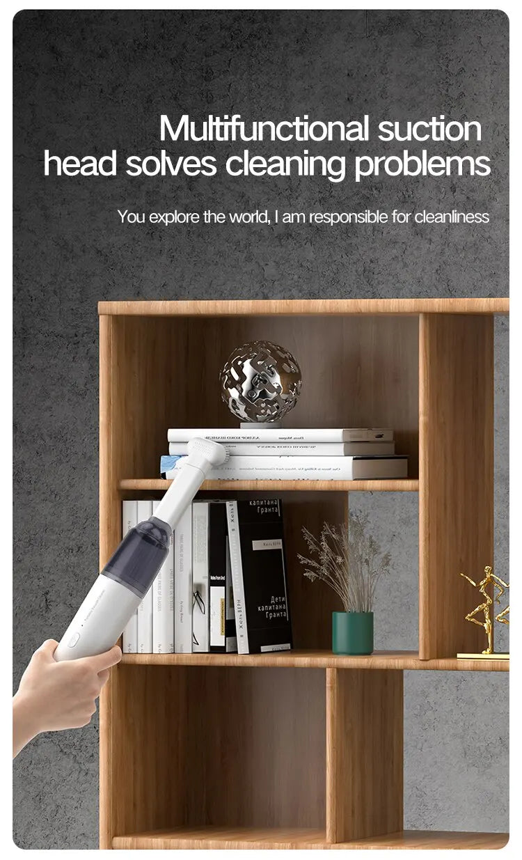 Rechargeable Mini Car Vacuum — Powerful Suction, USB Charging