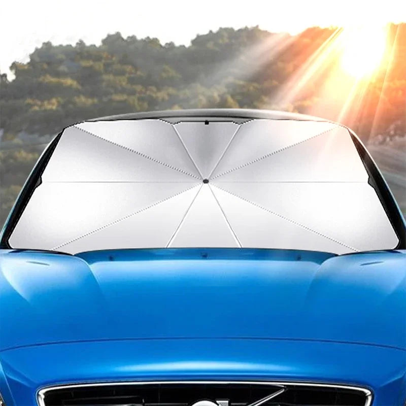 Foldable Reflective Windshield Sun Shade — Universal Fit, Most Cars & SUVs