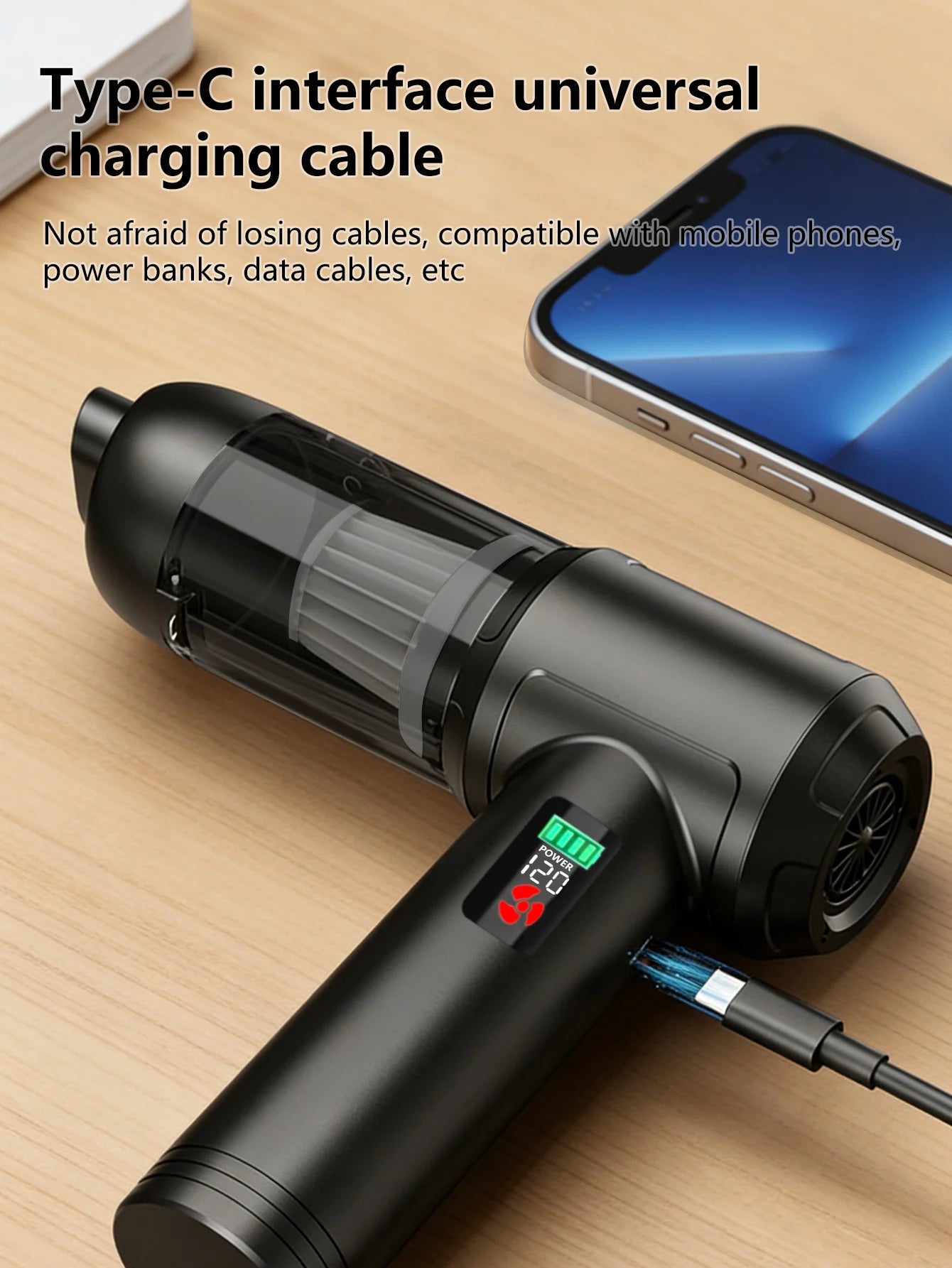 Mini High-Power Car Vacuum — Instant Suction, No Backflow, Home & Auto