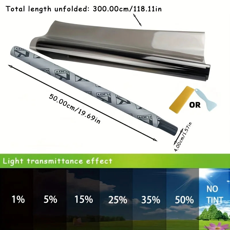 Window tint film size specifications 3M x 50CM