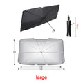 Umbrella-Style Car Sun Shade — Front Windshield UV Protection
