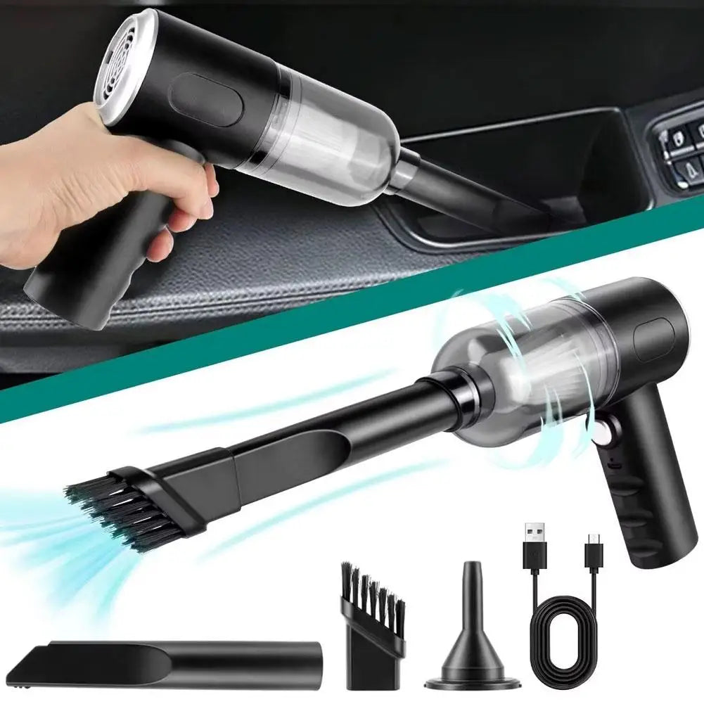 Multi-Surface Car Vacuum — Compact Portable, Home & Vehicle Use
