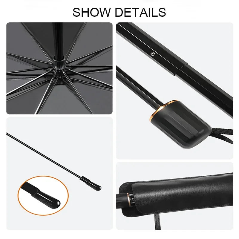Foldable Reflective Windshield Sun Shade — Universal Fit, Most Cars & SUVs
