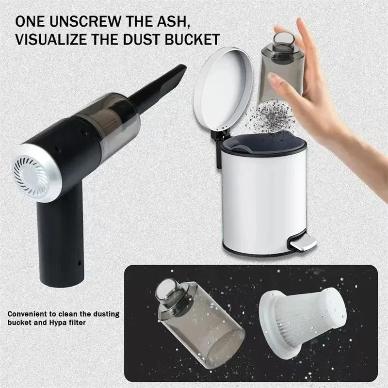 Portable Pump Car Vacuum — Multi-Purpose Compact Handheld Cleaner