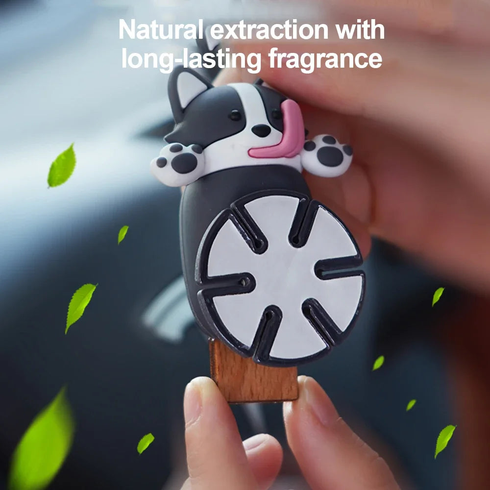 Car Pendant Cute Swinging Dog Auto Rearview Mirror Hanging Ornaments with Interior Decoraction Accessories for Girl Gifts
