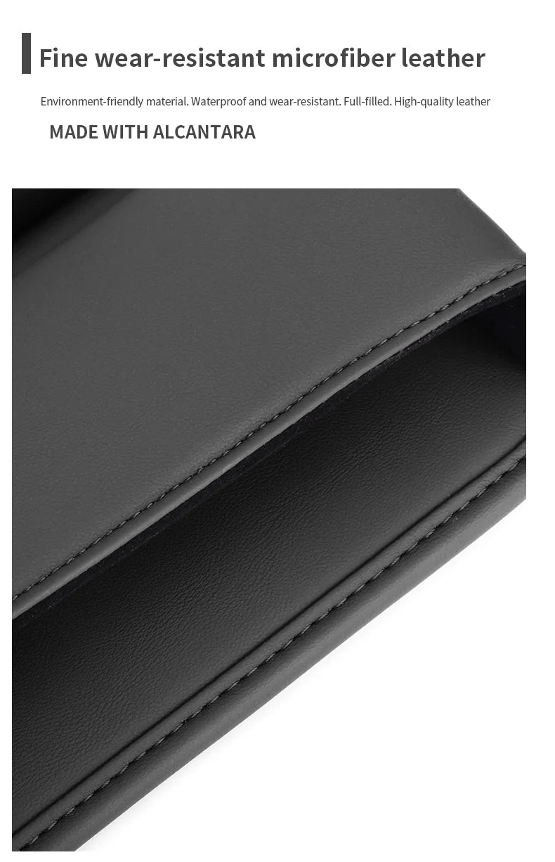 Car Sewn Seat Gap Crevice Slot Leather Storage Box For Subaru Brz Ascent Forester Impreza Legacy Outback WRX XV Auto Accessories