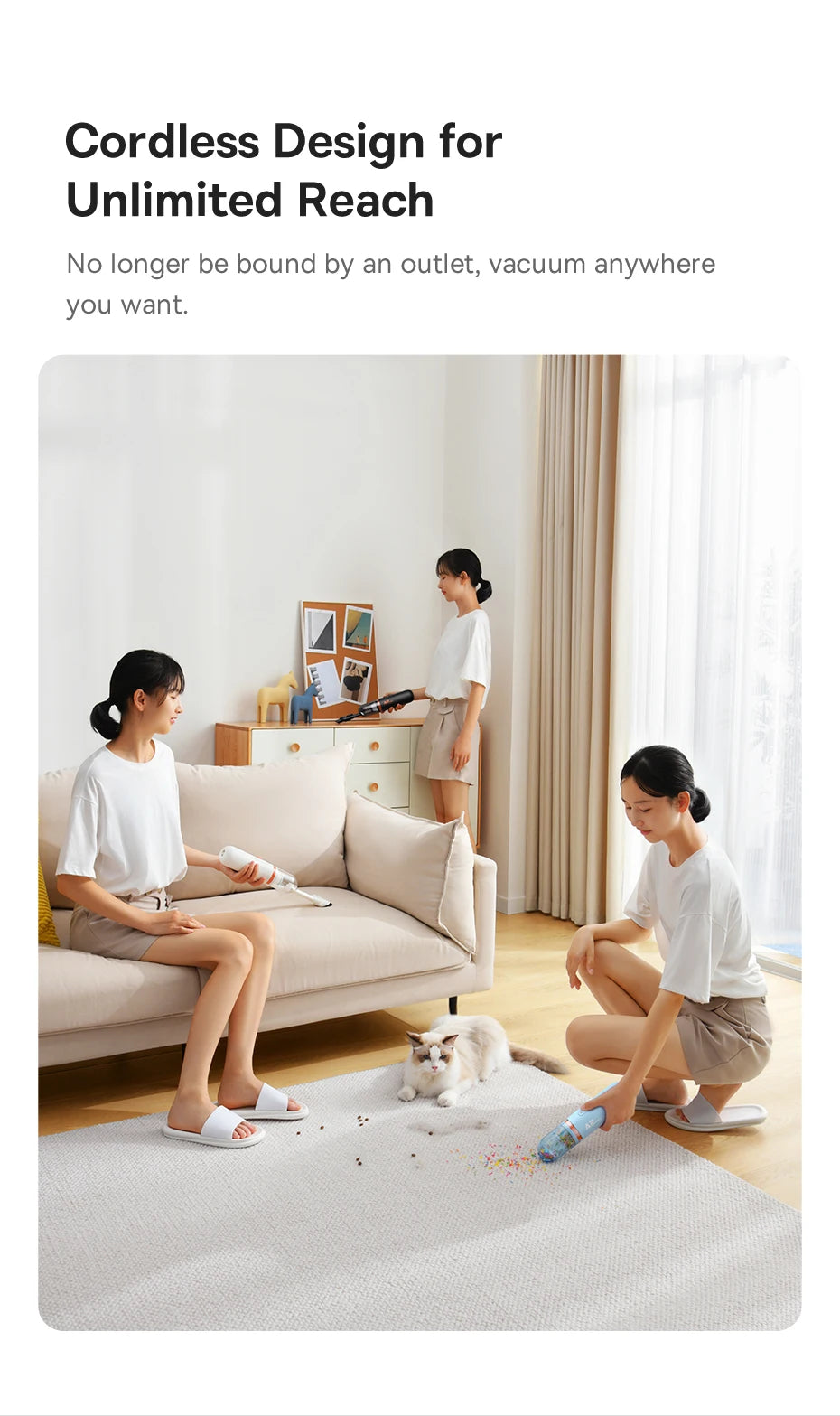 Baseus Car Vacuum — 6,000PA Blow & Vacuum 2-in-1, Home & Office
