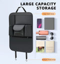 6-Pocket Seat Back Organizer — Anti-Kick Pad, Cup Holder & Device Storage, Universal Fit