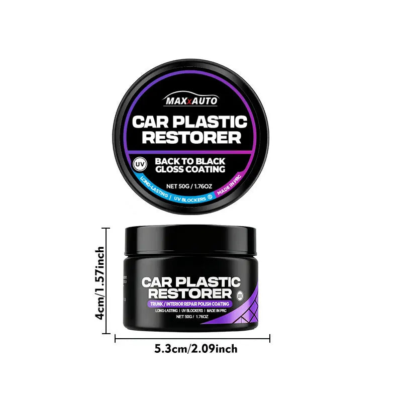 Car Plastic Restorer Back To Black Gloss Auto Interior Leather & Panel Renewal Wax Coating Agent Auto Polish And Repair Coating