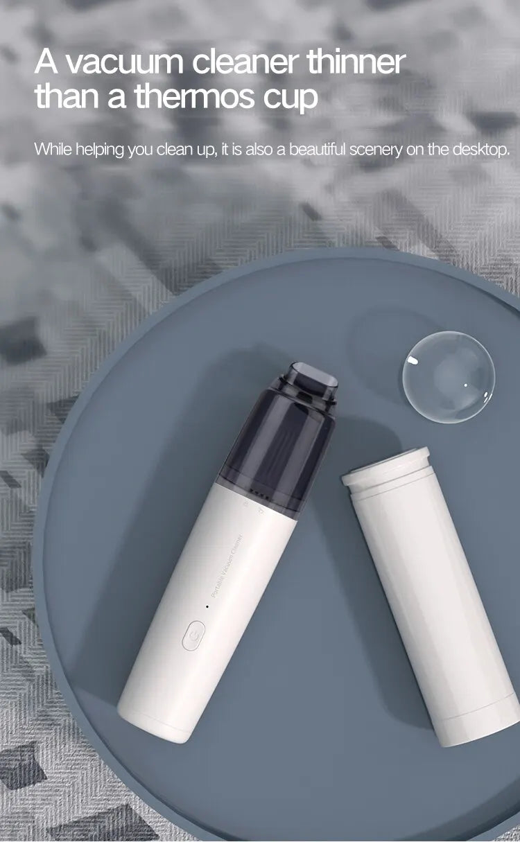 Rechargeable Mini Car Vacuum — Powerful Suction, USB Charging