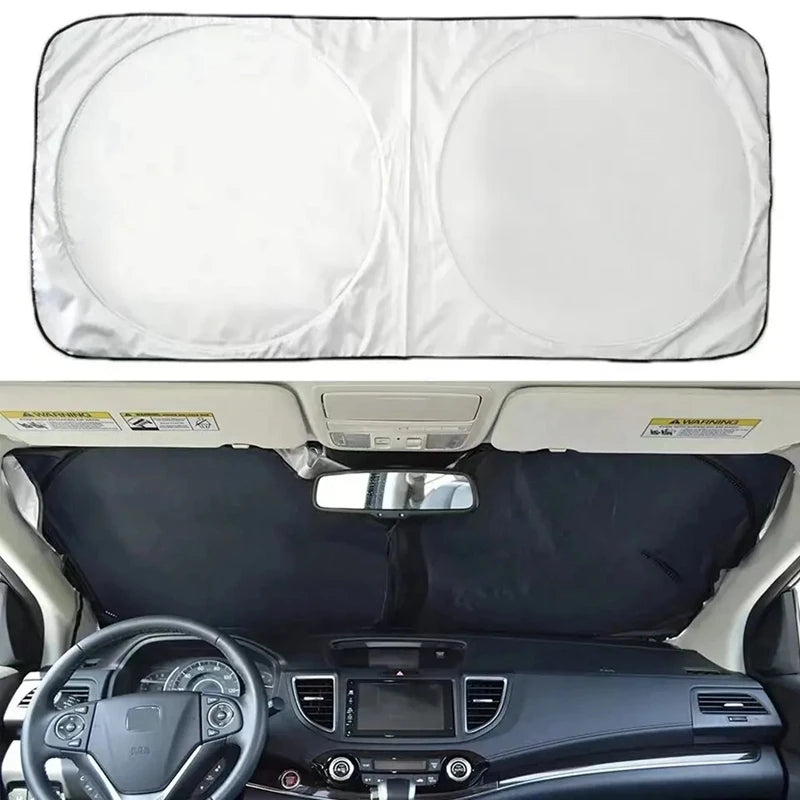 Car Windshield Sun Shade — Anti-UV Visor Cover, Foldable Parasol
