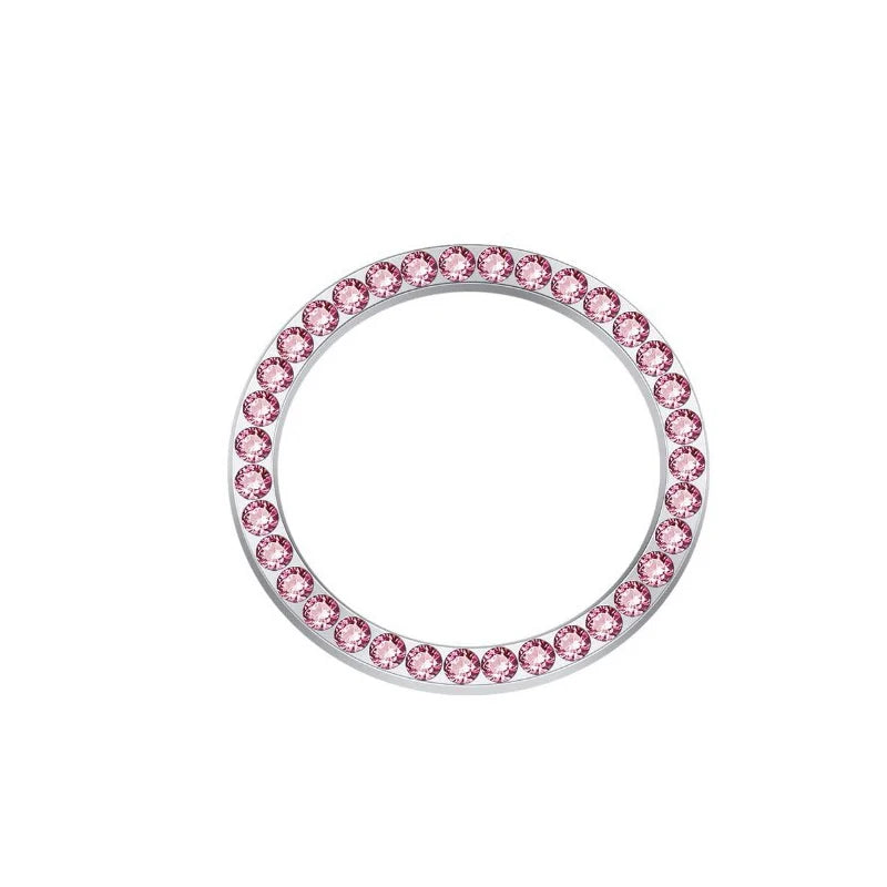 New Car One-key Start Button Decoration Ring with Diamond Rhinestone Circle Start Stop Switch Ring Car Interior Accessories