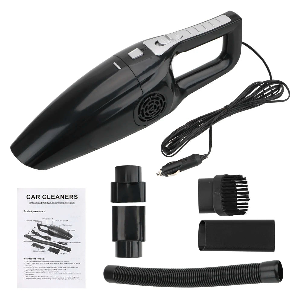 Wet & Dry Car Vacuum — 12V 120W Powerful Handheld, Auto & Home