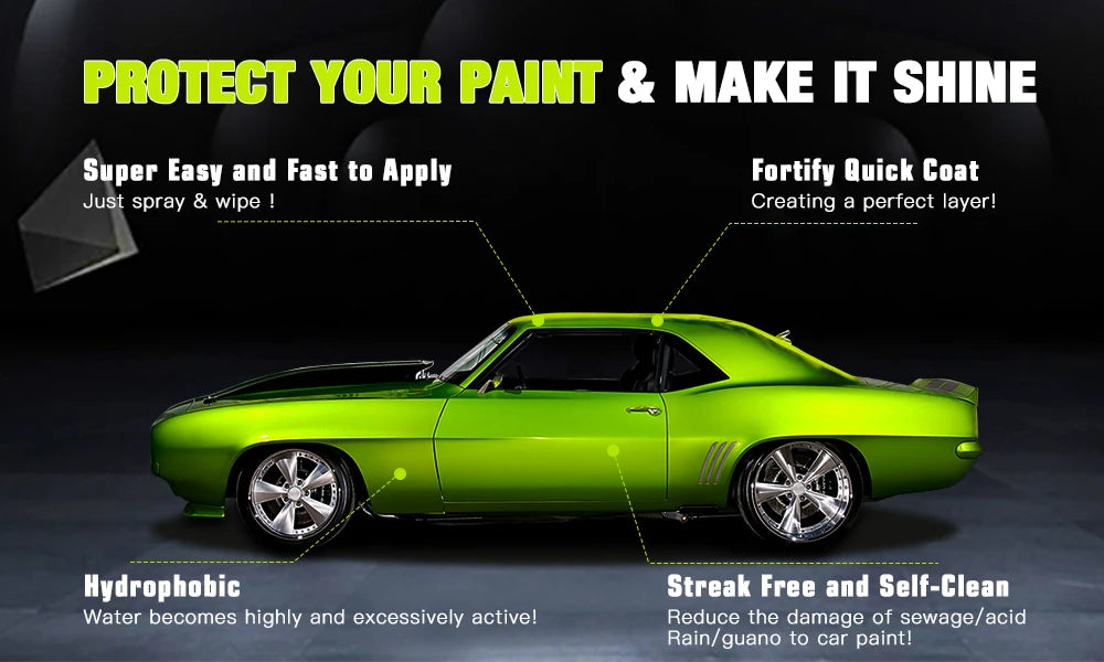 HGKJ S6 Ultimate Ceramic Coating Spray Hydrophobic High Gloss Paint Protection 9H Nano Top Long Lasting Wax Car Care Detail