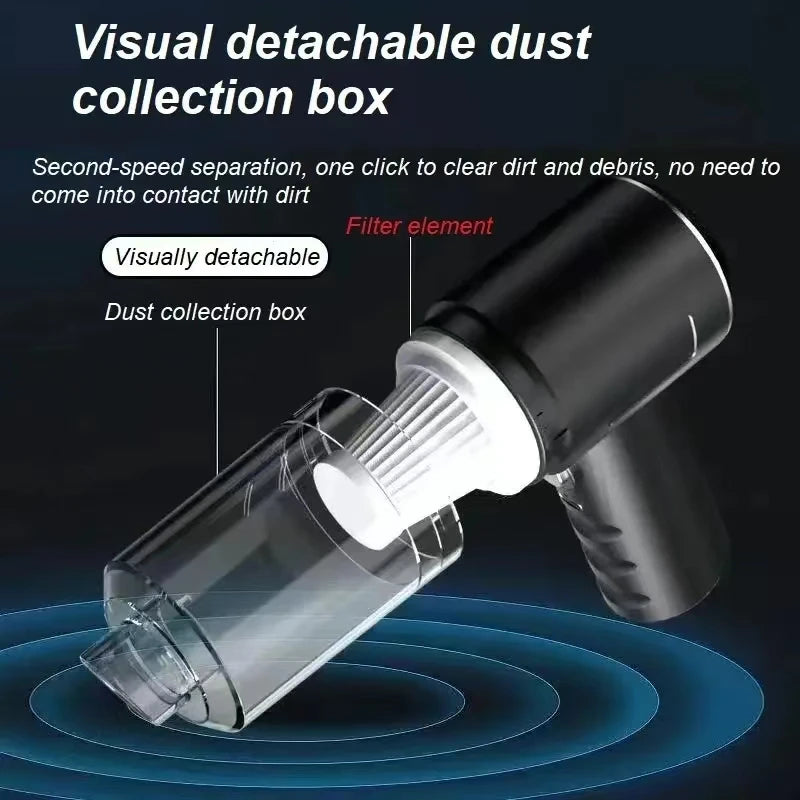 Portable Pump Car Vacuum — Multi-Purpose Compact Handheld Cleaner
