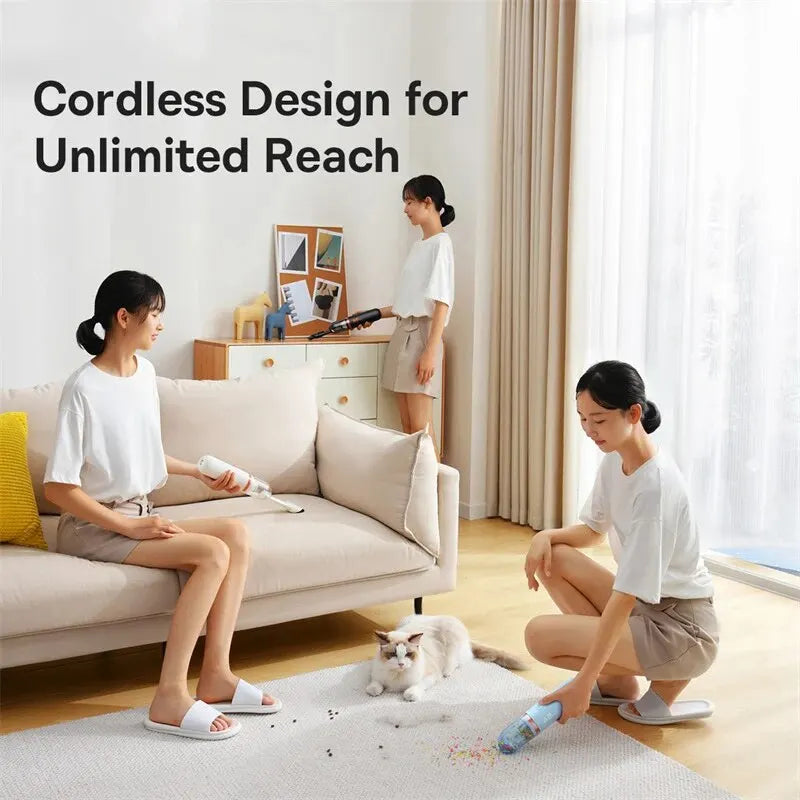 Baseus Car Vacuum — 6,000PA Blow & Vacuum 2-in-1, Home & Office