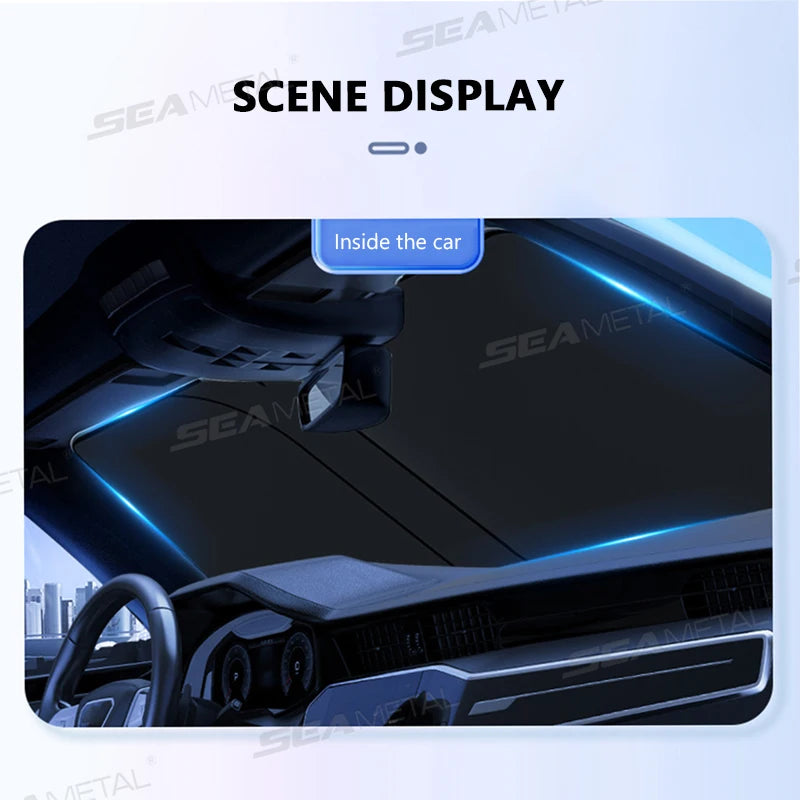 Foldable Windshield Sun Shade — 99% UV Block, Keeps Car Cool | Standard & XL SUV Sizes