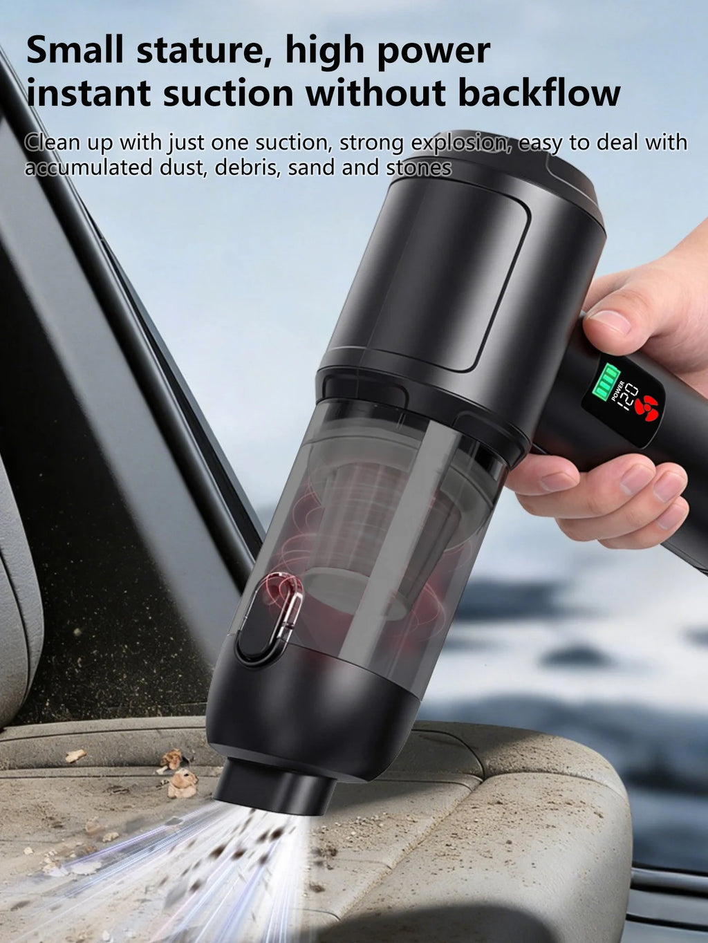Mini High-Power Car Vacuum — Instant Suction, No Backflow, Home & Auto